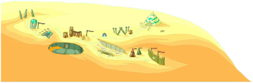 Shazari Desert on the Dungeon Blitz world map
